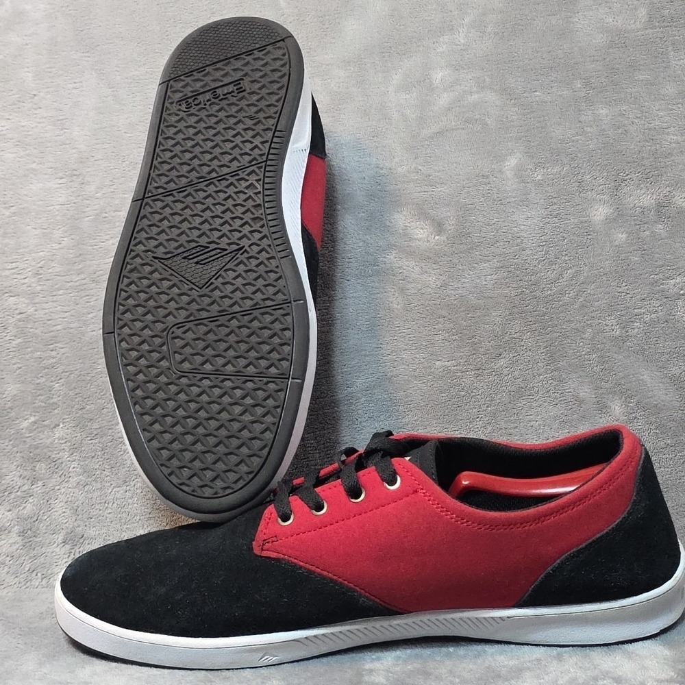 Emerica The Romero Laced X Bronson Skate Shoes Mens 14 Red Black Suede‎ Leather - Picture 7 of 7